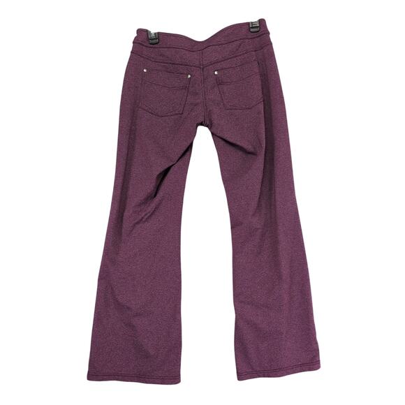 Athleta Women's S Purple Flare Leg Stretch Fabric Pants, Pockets Sporty Casual - Picture 2 of 6